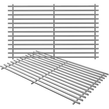 Imagem de Welbocom Grelhas de aço inoxidável 44,5 cm L 304 para churrasqueiras Weber Spirit E210 E220 & Spirit II E210 E220 Series com botões de controle frontal; Grelhas Weber 7637; Grelhas Weber Grill (2