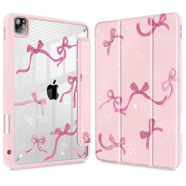 Imagem de Tuiklol Capa para iPad Pro de 11 polegadas M2 2022 geração 4ª - Suporte de lápis embutido à prova de choque, capa traseira transparente transparente adequada para iPad 11 polegadas 2021 2020 2018