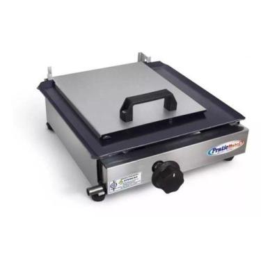 Imagem de Chapeira Chapa A Gás De Lanche Porção 30x30 Com Prensa - Pratic Metal