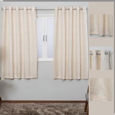 Imagem de Cortina Tecido Jacar 2,80x1,70 Luxuosa para Quarto Veda Luz - ENTROU C