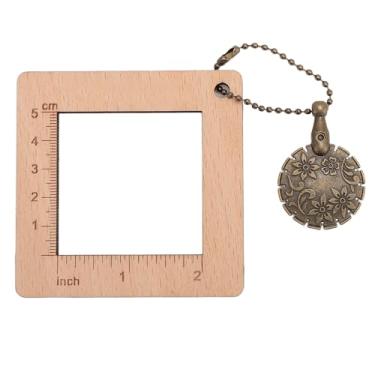 Imagem de Régua de tricô Com Cortador de Fios, Bitola de tricô de Faia, Ferramenta de Artesanato Multifuncional para Costura, Corte, Tecelagem, Uso Doméstico