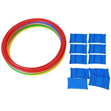 Imagem de Anéis de Velocidade Azul, Amarelo, Vermelho, Verde e Laranja de 29 Cm para Crianças Com Conjunto de 10 Pcs, Ferramenta Esportiva Ao Ar Livre de Brinquedos Infantis, Melhorar o