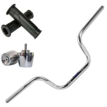 Imagem de Guidão Ybr Com Pesinho Pcx e Par de Manoplas 125 2001 ate 2015 Factor Yamaha Peso Moto Rosca