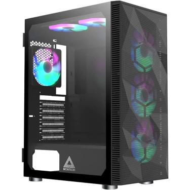 Imagem de Estojo para jogos para pc Montech X3 Mesh com 6 ventiladores rgb atx Mid-Tower