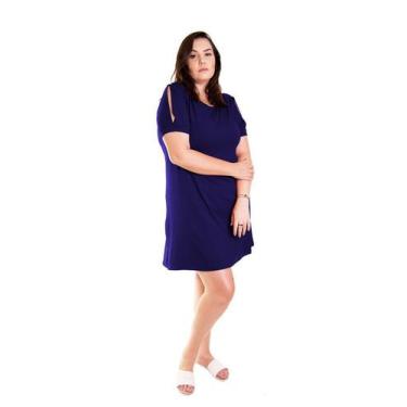 Imagem de Vestido Curto Com Ombro Aberto Feminino Plus Size - 46 ao 60 - Explosã