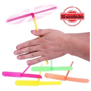 Imagem de Pirocoptero 20 Unidades - Brinquedo Antigo Raridade - Giro Hélice - Girocóptero - Super Hélice