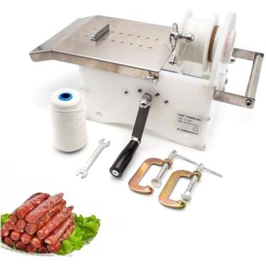 Imagem de WZYCLTT Máquina de amarrar nó de salsicha manual, máquina de encadernação de revestimento de salsicha de aço inoxidável, máquina de fazer salsicha, (diâmetro: 0 45 mm)