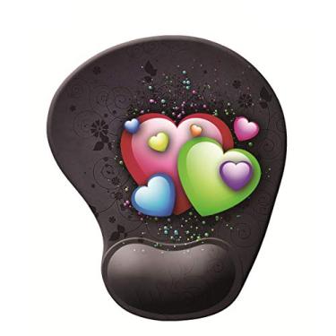 Imagem de Mouse pad com suporte para descanso de pulso, mouse pad de gel com base de borracha antiderrapante, almofada ergonômica para descanso de pulso para laptop, computador, casa, escritório, trabalho