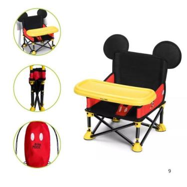 Imagem de Cadeira Cadeirinha Alimentação Bebê Papinha Mesa Portátil Mickey Disne