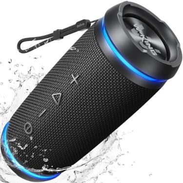 Imagem de W-KING Alto-falante Bluetooth, alto-falante Bluetooth portátil 36W PEAK sem fio com som de graves fortes HD de 360°, IPX6/BT 5.4/tempo de reprodução durante todo o dia/emparelhamento
