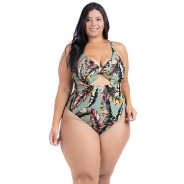 Imagem de Body Plus Size Praia Piscina Com Bojo Reforçado Estampado - HYPE MODAS