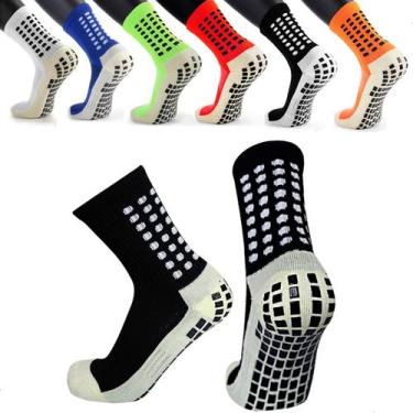 Imagem de Meia Meião Antiderrapante Futebol Esportiva Corrida Treino - Loja Brai