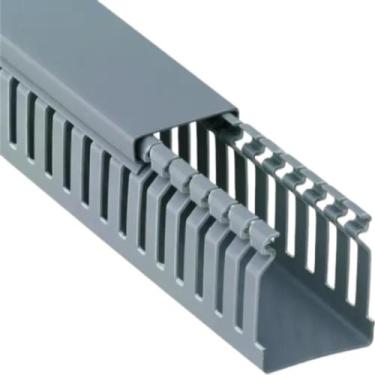 Imagem de Canaleta Recorte Fechado Cinza 30x80mm 2 Metros - Elesys - Elyses