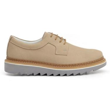 Imagem de Sapato Casual Masculino Tratorado Trice Em Couro 7500 - Mr.Light, Bege