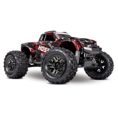 Imagem de Automodelo Traxxas 1/10 Hoss 4WD VXL 3S Monster-T TQI, Preto, Vermelho
