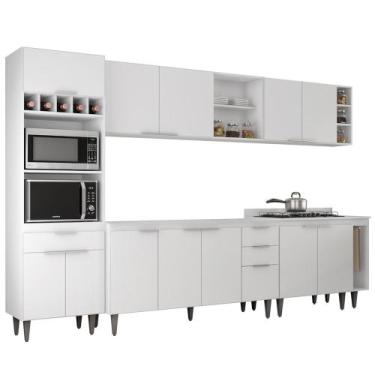 Imagem de Armário de Cozinha CP07 Para Pia 150cm Pérola Z34 Branco - Mpozenato, 