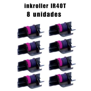 Imagem de Rolete Entintador Ir40t Preto/vermelho 08 Unidades - INKROLLER