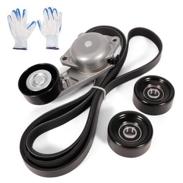 Imagem de Dilomber Kit de componentes de polia tensora de correia serpentina adequado para Ford F...