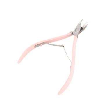 Imagem de Tesoura profissional de aço para cortar unhas, 9 mm, afiada, para dedos dos pés, cutículas, alicate para aparar, rosa, h