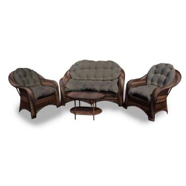 Imagem de Conjunto De Sofá 1 Sofá + 2 Poltronas + 1 Mesa Centro Fendi