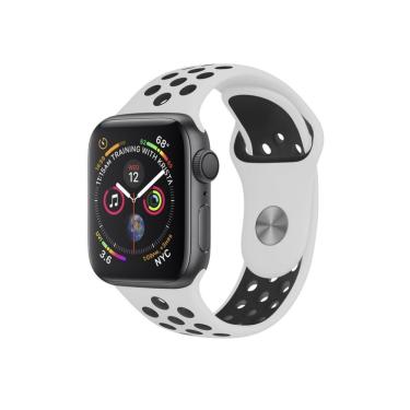 Imagem de Pulseira Para Apple Watch 42 / 44 / 45Mm Armor Running - Branco E Preto - Gshield