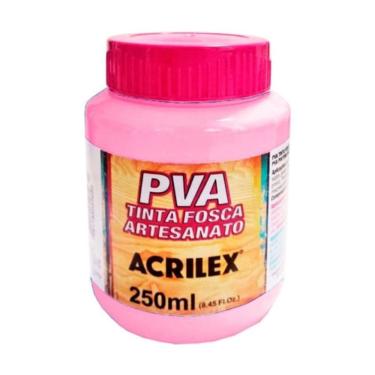 Imagem de Tinta Pva Fosca Para Artesanato - 250 Ml - Acrilex - Rosa