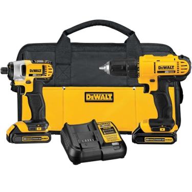 Imagem de DEWALT 20V MAX Cordless Drill Combo Kit, 2-Tool (DCK240C2)