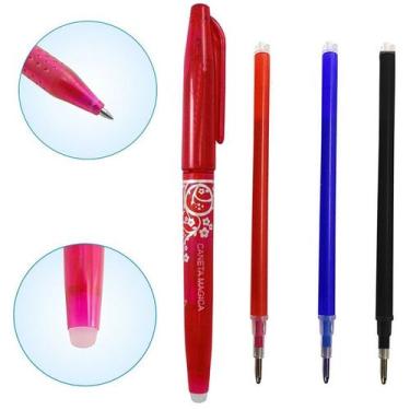 Imagem de Caneta Vermelha Apagavel Costura Alfaiate Patchwork 03 Refil - De Acor