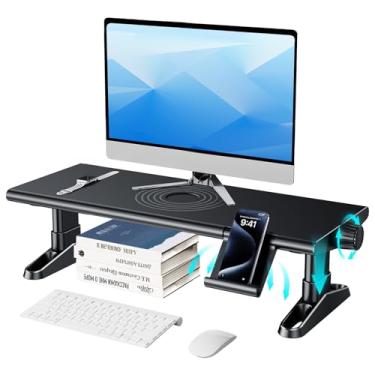 Imagem de NIFBANG Suporte Para Monitor De Computador, 4,5-6,3" Com Altura Ajustável E Celular, Organizador Mesa Multiuso Laptop, Impressora, Tv (Preto)