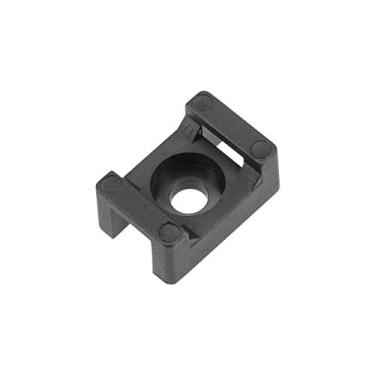 Imagem de Suporte de cabo uxcell com base tipo sela, suporte de arame permanentemente de âncora para mesa de parede, 15 x 10 x 7 mm, preto 50 peças
