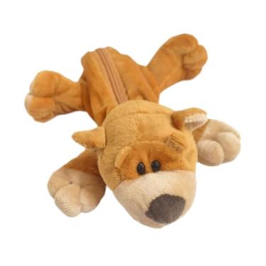 Imagem de Ｂｅｓｇａ Estojo de pelúcia para lápis, porta-canetas criativo, decorativo, com zíper, para mesa, com animais, para meninas e crianças, Urso