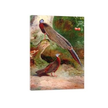 Imagem de Animais Pinturas Famosas Arte Parede-Fotos Lona para Sala de Estar-Um par pássaros-Pôster e Imprimir Decoração 50x70cm20x27in Tela Embrulhada