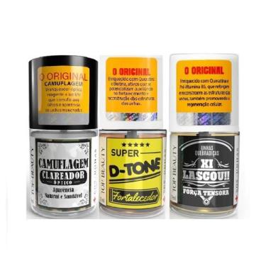 Imagem de Kit 3 Bases De Unha Clareamento E Fortalecimento - Top beauty