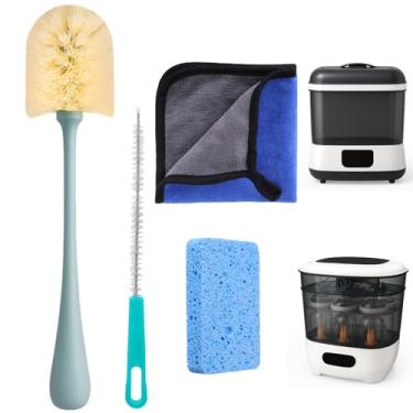 Imagem de XANGNIER Kits de escova de limpeza para Momcozy/Dr.Brown's/GROWNSY/Avent/Baby Brezza/Papablic esterilizador e secador, 4 peças de acessórios de escova de limpeza de mamadeiras (não secador