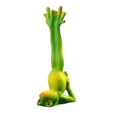 Imagem de BLWOTMOR Coleção de Estátuas de Sapo para Ioga, Estatueta de Resina, Presente, Escultura Animal, Enfeite de Mesa para Inauguração de Casa, Centro de Mesa de Es, Style D