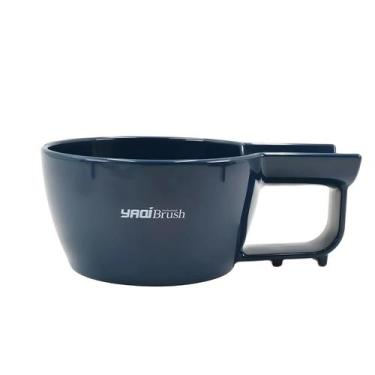 Imagem de Tigela De Barbear De Plástico Azul Escuro Para Homens Com Pincel De Ba