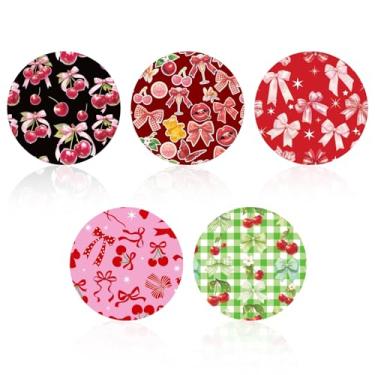 Imagem de 25 adesivos adesivos para Libre 2 e 3, capas de sensor CGM à prova d'água, adesivo, padrão de arco cereja, respirável, à prova de suor, acessório compatível com Libre 2 e 3 (5 estilos)