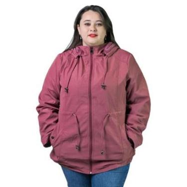 Imagem de Jaqueta Parka Plus Size Feminina By Mooncity Facinelli 698016 Rose-Feminino