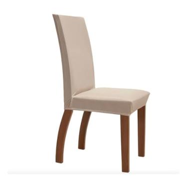 Imagem de Kit 4 Capas Luxo Para Cadeiras de mesa de Jantar - Hd Decorações (Avelã)