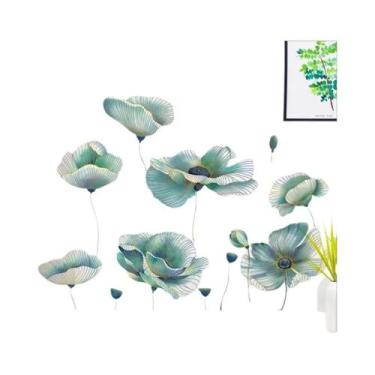 Imagem de Adesivos De Parede De Planta De Lótus Vinil Autoadesivo Para Sala De E