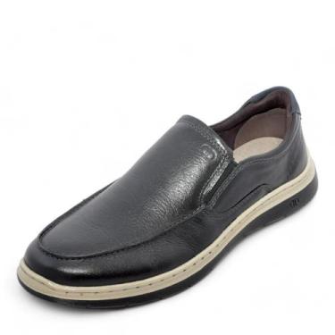 Imagem de Sapatênis Masculino Democrata Leave REF: 245201 COURO, 42, Preto