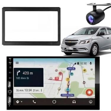 Imagem de Central Multimídia Carplay Android Cobalt Moldura + Câmera - First Opt