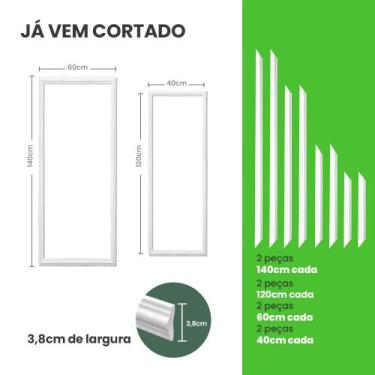 Imagem de Rodameio Boiserie Adesivo Kit Cortado Porta 60cm X 140cm E 40cm X 120c