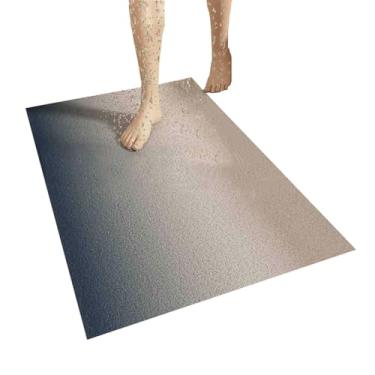 Imagem de Tapete de chuveiro antiderrapante, tapete seguro de bucha de PVC, tapetes de banheiro confortáveis, acessórios de banheiro de secagem rápida, almofadas de aderência para segurança de banheiro no chão