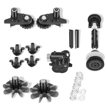 Imagem de YCCOREE Kit de reconstrução de ajuste R0995100 usado para limpador de piscina Polaris Quattro P40 P4000, com eixo de transmissão, caixas de engrenagens, eixos, rolamentos e turbinas ciclônicas