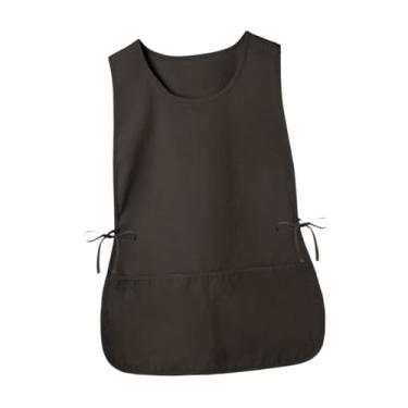 Imagem de Ｂｅｓｇａ de bata, de sapateiro com 2 bolsos, gravatas laterais para homens e mulheres, babador de garçom para artistas, barbeiro, café, salão, Preto