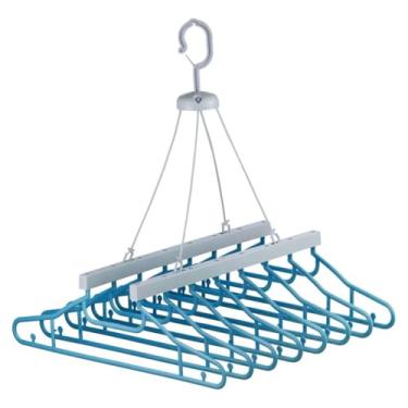 Imagem de Varal de Plástico com 8 Cabides, 40 cm, para Roupas Adulto Varal Camisas Sociais Camisetas e Vestidos sem Amassar