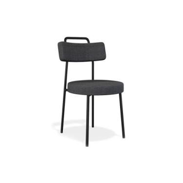 Imagem de Cadeira Ster com Design Elegante para Escritório Linho Grafite - Belli