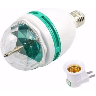 Imagem de Lâmpada Globo de Luz Led Rgb Giratória Bola Maluca Colorida Rotativa Festa Socket Padrão
