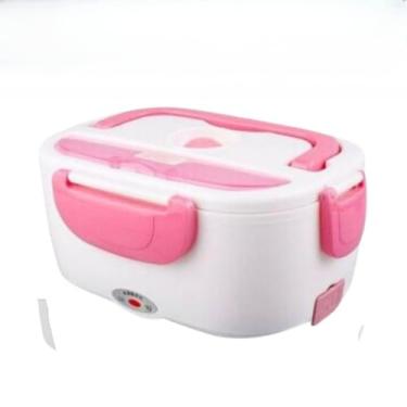 Imagem de Marmita Termica Eletrica Portatil Veicular E Domestica Bolsa Termica Marmita Lancheira Termica Adulto Aquece Em 30 Minutos(1 cabo (Sem cabo de carro),rosa)